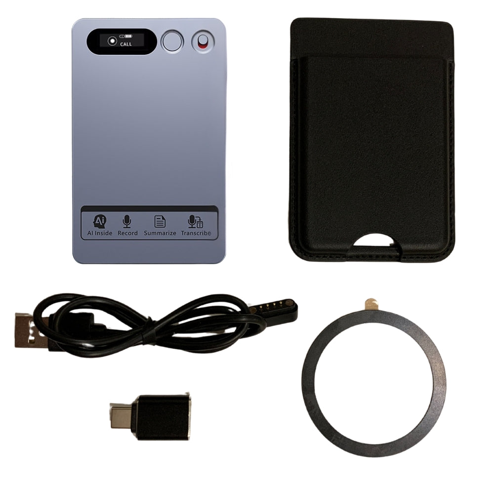 Dyktafon AI z transkrypcją i podsumowaniem, 64GB + FREE MagSafe