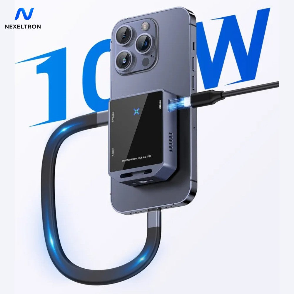 Stacja HX10 - 4w1: Zasilanie 100W, HDMI 4K, USB‑C