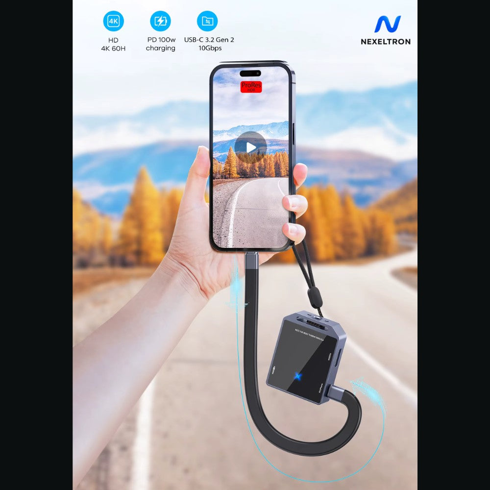 Stacja HX10 - 4w1: Zasilanie 100W, HDMI 4K, USB‑C