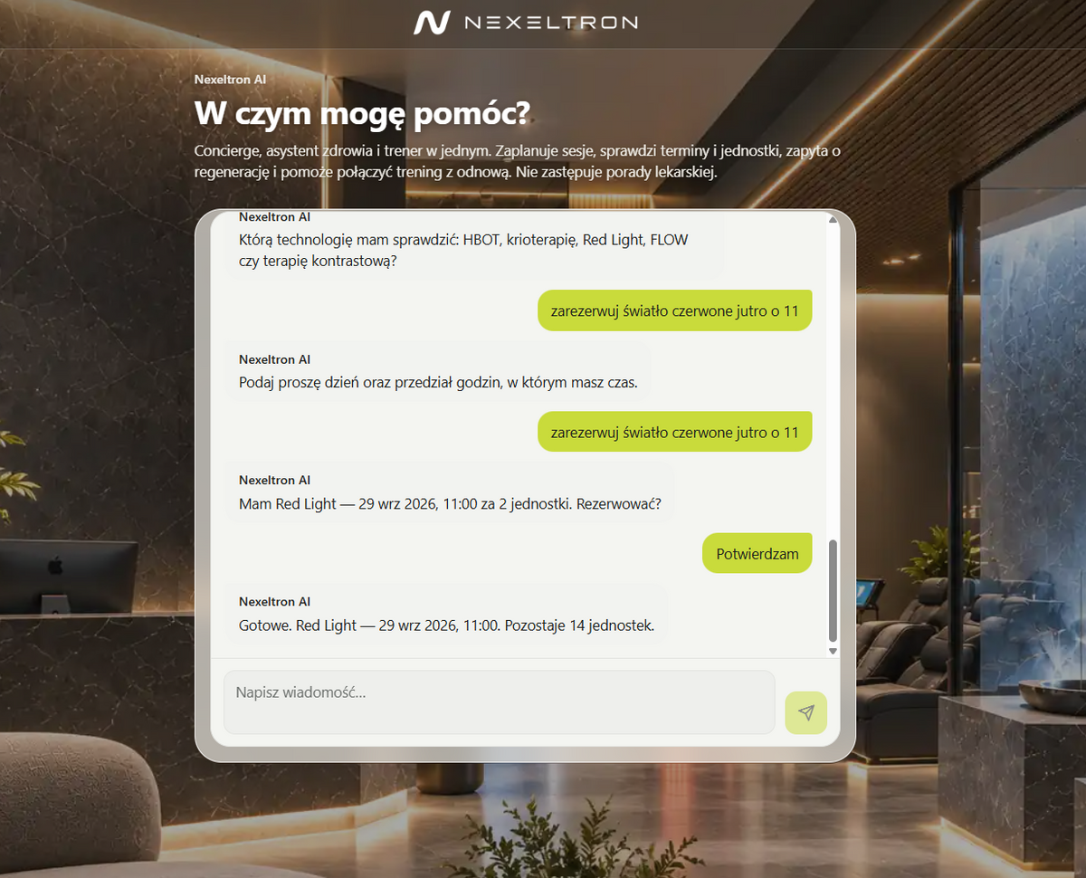 Визуализация беседы с Nexeltron AI о доступных датах
